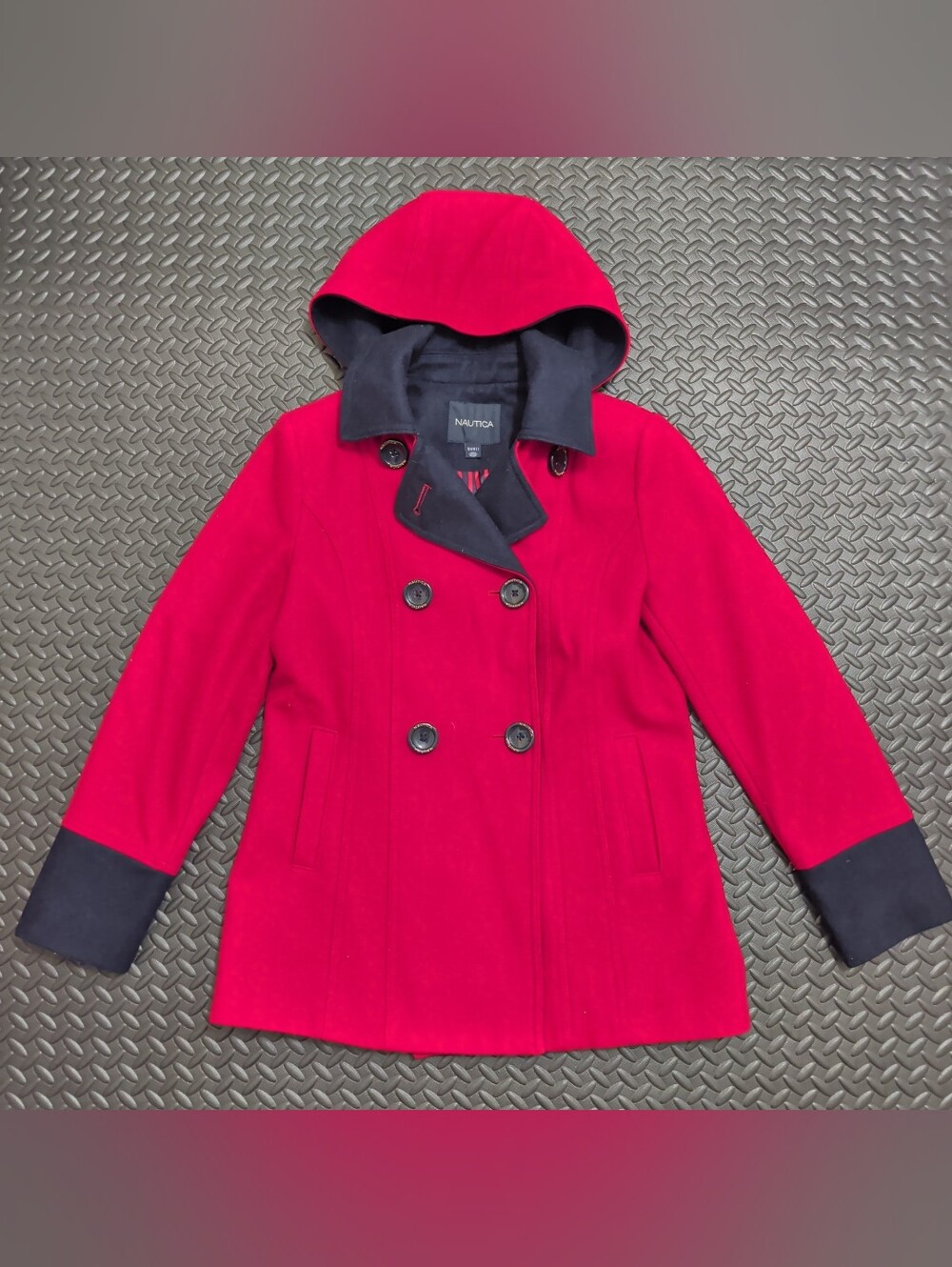 Nautica peacoat wool-blend double-breasted size Medium